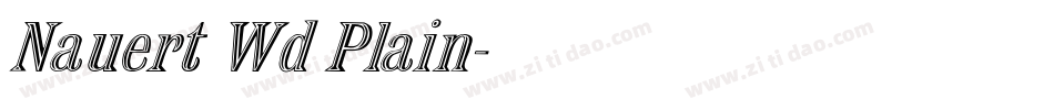 Nauert Wd Plain字体转换